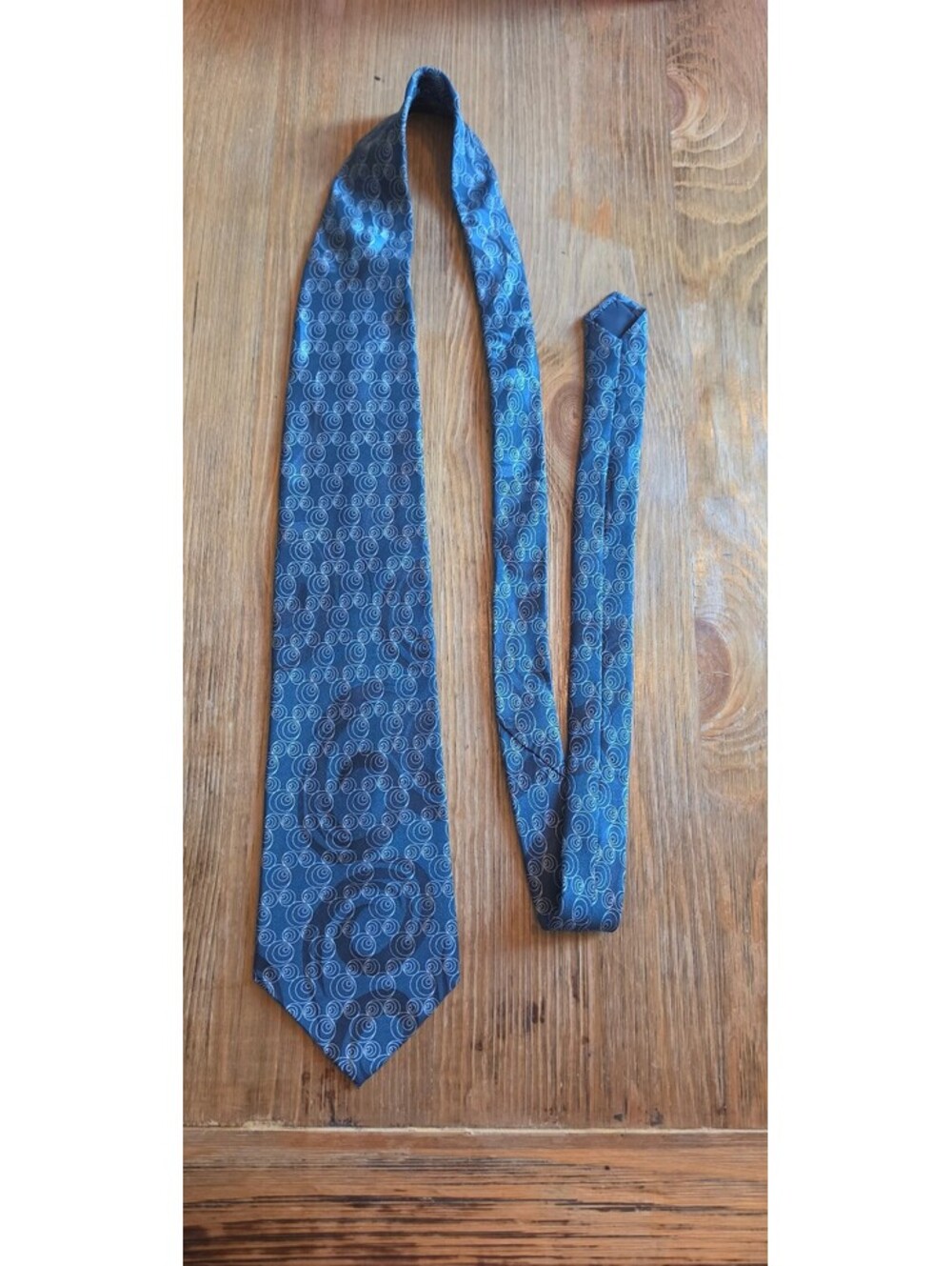 Vintage 1990s Walt Disney World Mickey Mouse Blue Silk Necktie Korea